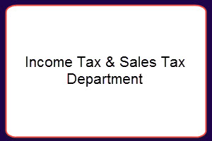 Income Tax & Sales Tax Department Tenders