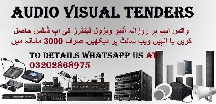 Audio Visual Tenders & Auctions in Paksitan