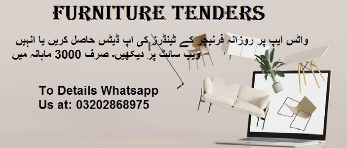 Furniture Tenders & Auctions in Paksitan