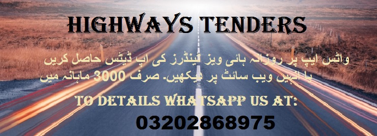 Highways Tenders & Auctions in Paksitan