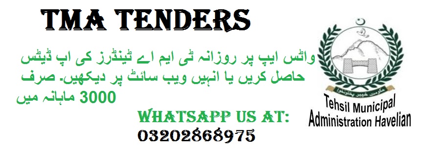 TMA Tenders & Auctions in Paksitan