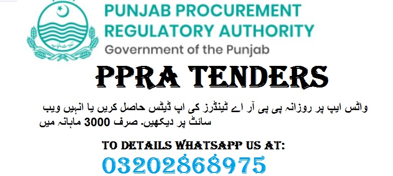 PPRA Tenders & Auctions in Paksitan