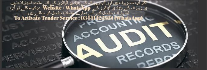 Audit Tenders & Auctions in Paksitan