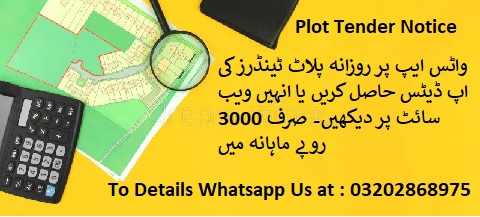 Plot Tenders & Auctions in Paksitan