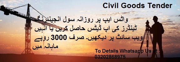 Civil Goods Tenders & Auctions in Paksitan