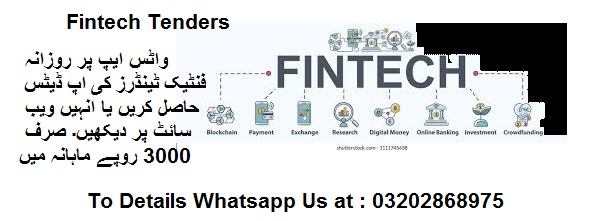 Fintech Tenders & Auctions in Paksitan