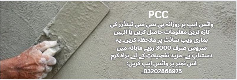 PCC Tenders & Auctions in Paksitan