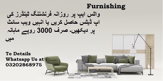 Furnishing Tenders & Auctions in Paksitan